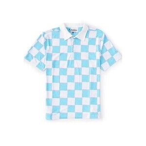 Mens Chubbies Polo Shirt M The Pawn SS Casual Performance Checkered Golf